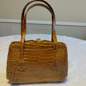Sacha Genuine Crocodile Skin Vintage 60's Handbag Purse France